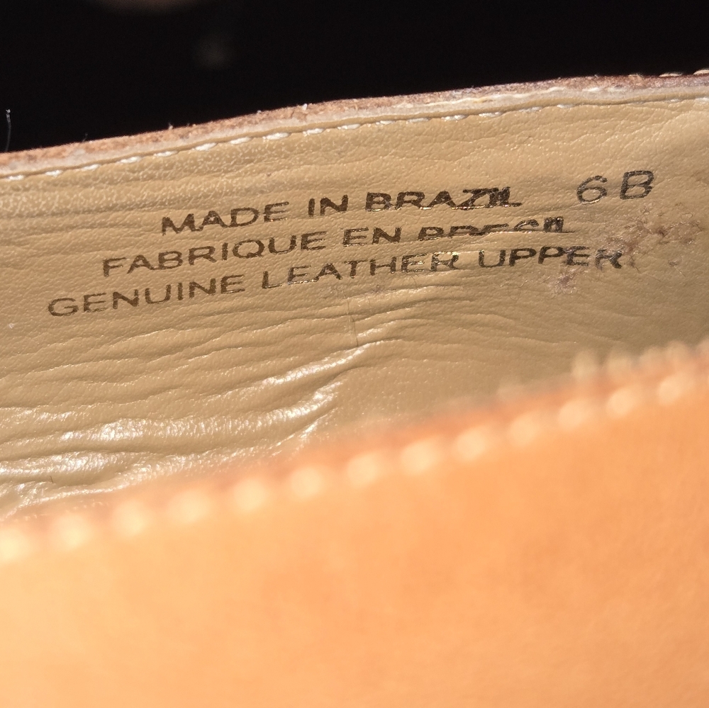 Schuler & Sons Philadelphia Anthropologie Light Brown Leather Kiltie Pumps Sz 6 - Picture 10 of 11